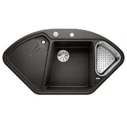 Blanco DELTA II 525867 Granitowy Czarny Zlewozmywak narożny
