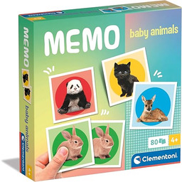 Clementoni Gra edukacyjna Memo Baby Animals 80 płytek