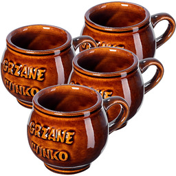 Kubek kamionkowy z napisem Olympia 0,3L z uchem,