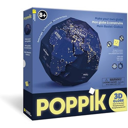 POPPIK 1841265 globus 3D, ziemia w nocy, świecący
