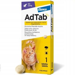 ADTAB Cat tabletki na kleszcze i pchły 12mg