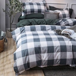 Pościel Satynowa Elena 10 160x200 Kratka 4 części