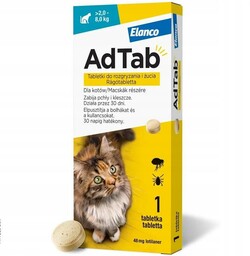 ADTAB Cat tabletki na kleszcze i pchły 48mg