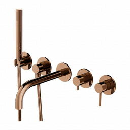 Bateria wannowa 5-otworowa podtynkowa Y1237/1CP Omnires Y miedź