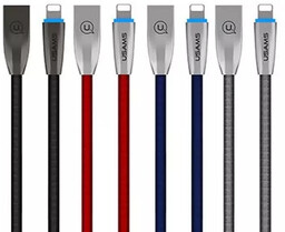 USAMS Kabel pleciony U-Light Lightning 1.2m niebieski
