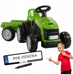 Traktor na akumulator dla dzieci Przyczepka