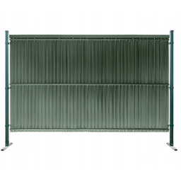 Listwy ogrodzeniowe pionowe wąskie 44-62mm 173x250cm RD12 Zielony