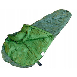 Śpiwór Fox Outdoor, 450 g/m², zielony, 2-warstwowy, -10°C