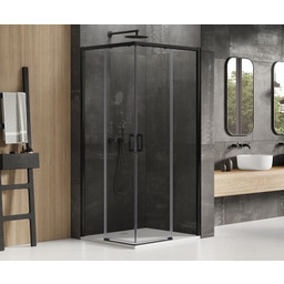 New Trendy Prime Black kabina prysznicowa drzwi lewe