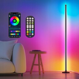 Buyya Lampa podłogowa Led 165 cm, RGB,Ściemniana