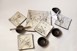 Pakamera Ceramiczny komplet do sushi dla 4 osób