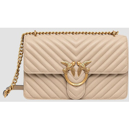 PINKO Beżowa listonoszka damska Love One Classic