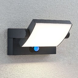 Zewnętrzna Lampa Lindby, Sherin, czarny, balkon, aluminium, nowoczesny