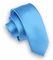 Jasny Niebieski Stylowy Krawat (Śledź) Męski -ALTIES- 5