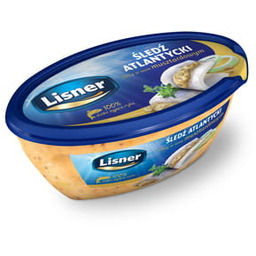 Śledź atlantycki filety w sosie musztardowym Lisner 280g