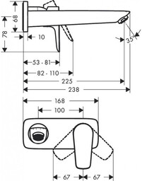 HANSGROHE 71734140 Talis E Jednouchwytowa bateria umywalkowa