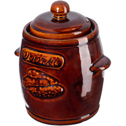 Beczka kamionkowa Helios 3L, na ogórki z pokrywką