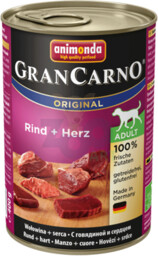 ANIMONDA Grancarno Adult Dog smak: Wołowina i serca