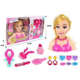 Lalka do czesania z akcesoriami L Głowa mix