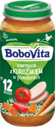 BoboVita Obiadek, warzywa z kurczakiem w pomidorach, po