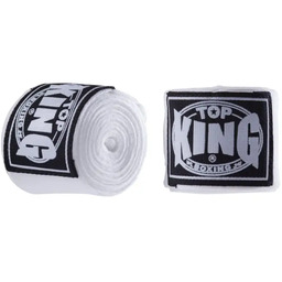 Top King Bandaże Bokserskie Elastyczne Owijki TKHWR-01 White