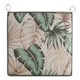 Eurofirany Poduszka siedzisko 42x42x4 Garden 13b kremowa zielona