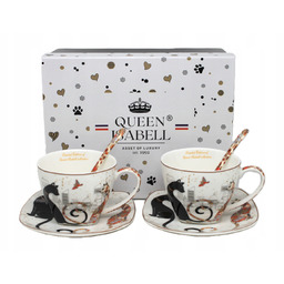 Filiżanki zestaw 2 szt-kolekcja Koty 250ml w ozdobnym