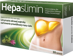 Aflofarm Hepaslimin wsparcie wątroby - 30 tabletek