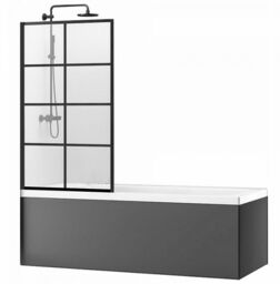 Czarny parawan nawannowy ruchomy 80 cm Lagos-1 Rea