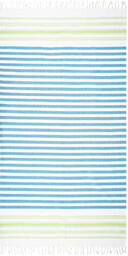HOME ELEMENTS Ręcznik kąpielowy Fouta biały/zielony/niebieski, 90 x