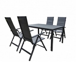 Zestaw mebli ogrodowych Haggen, 5 szt., aluminium