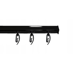 Karnisz pojedynczy sufitowy Czarny karnisze szyna sufitowa aluminiowa