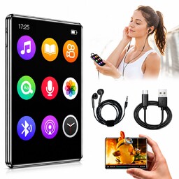 Odtwarzacz MP3 Bluetooth Przenośny HiFi RadioFm Krokomierz Dyktafon