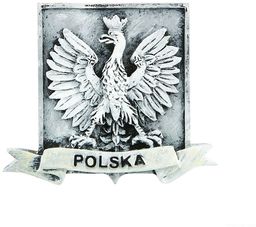 Magnes czarno-biały Polska godło
