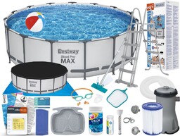 Basen Bestway 457x122 Ogrodowy Stelażowy 56438 19w1