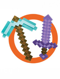 Zestaw Minecraft Weapon - Diamond Pickaxe, Enchanted Sword