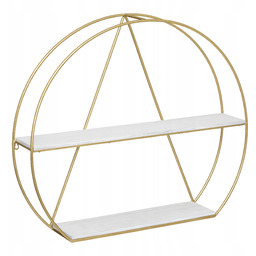 Półka Ścienna Złota 80X70 CM Maddy metalowa dekoracyjna