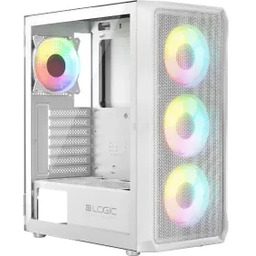 Logic Portos ARGB Midi Biały Obudowa