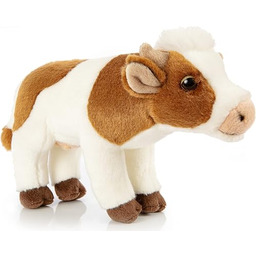 Uni-Toys - krowa biało-brązowa, stojąca - 27 cm
