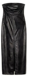 Cropp - Czarna sukienka midi z imitacji skóry