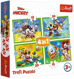 Trefl Puzzle Myszka Miki wśród przyjaciół 4w1
