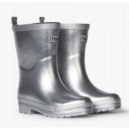 Hatley Kalosze Dziecięce Wysokie Srebrne Wsuwane Gumowce 22