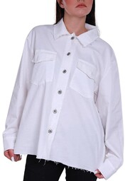 Biała koszula damska oversize