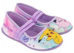Kapcie Papcie Baleriny przedszkolne z gumką Pokemon Pikachu