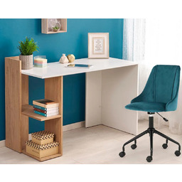 Elior Skandynawskie biurko dąb złoty, biały W8-M38