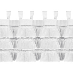 Firana Dekoracyjna Lilia1 45x150 Na Szelkach Biała