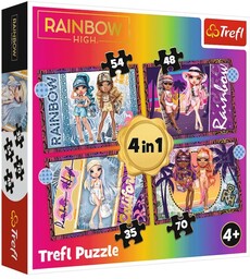 Trefl Puzzle Rainbow High Modne laleczki 4w1