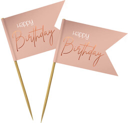 Pikery na muffiny Happy Birthday - 36 szt.