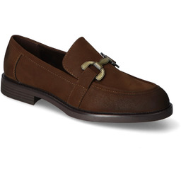 Loafersy Mokasyny Marco Tozzi Kawowe nubuk Mokasyny Marco