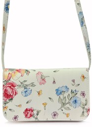 Zgrabna damska listonoszka przez ramię kwiatowy wzór